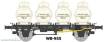 REE Modeles WB-955 - Flachwagen mit 4 Milchcontainern “MESSAGERIES LAITIERES” PO Ep.II