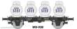 REE Modeles WB-958 - Flachwagen mit 4 Milchcontainern “STEF” SNCF - Ep.III
