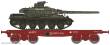 REE Modeles WBA-030 - Flat Wagon SSym46 SNCF Era.IV + Char AMX 30 CHÂTEAU-THIERRY 1DB 6RD Green