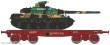 REE Modeles WBA-034 - Flat Wagon SSym46 SNCF Era.IV + Char AMX 30 AUSTERLITZ 1DB 1RD 3 colours tones