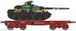 REE Modeles WBA-036 - Flat Wagon SSym46 SNCF Era.IV + Char AMX 30 ULM 1DB 1RD 3 colours tones