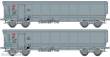 REE Modeles WBSE-010 - SET of 2 Gondola Tams Era.V Bogie Y25 ERMEWA N°33 87 0807 314-7 & N°33 87 0807 357-6 grey (2015)