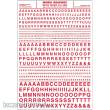 Woodland Scenics WMG723 - gotische Buchstaben, rot