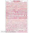 Woodland Scenics WMG753 - Buchstaben, Schablonen u. Blockschrift, rot
