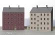 Modellbau Laffont Z8901 - Zwei Hinterhof-Stadthäuser als Halbreliefgebäude