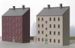 Modellbau Laffont Z8901 - Zwei Hinterhof-Stadthäuser als Halbreliefgebäude